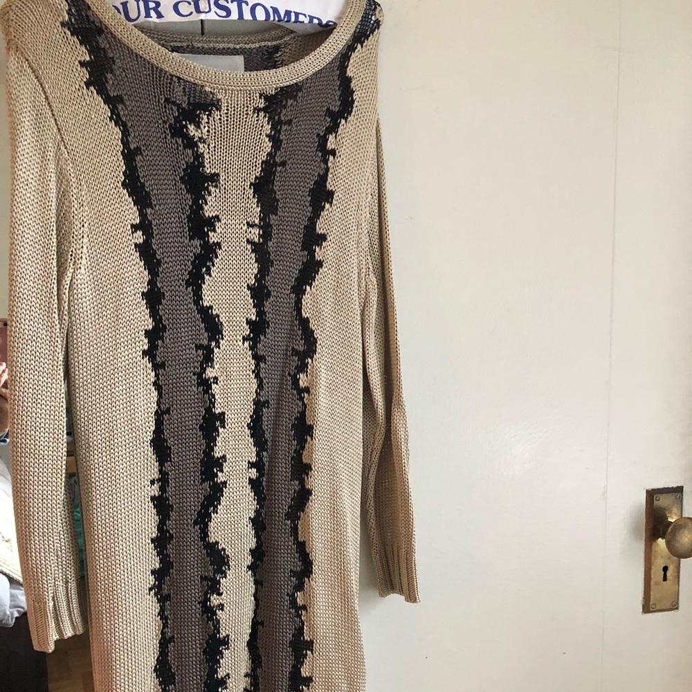 Rachel Rachel Roy tan knit maxi dress, NEW, size S